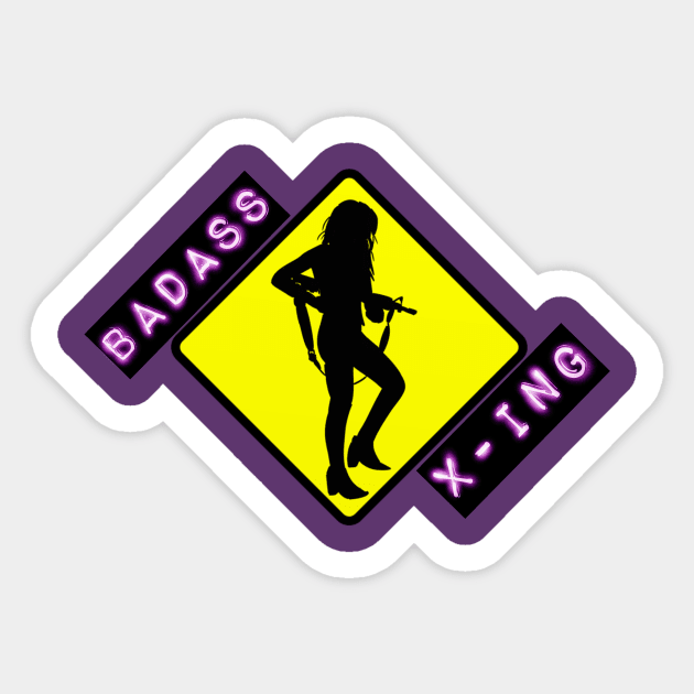 Badass Crossing Sticker by GavinTheGhost